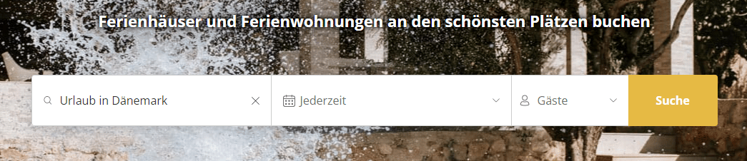 Casamundo Suchfunktion