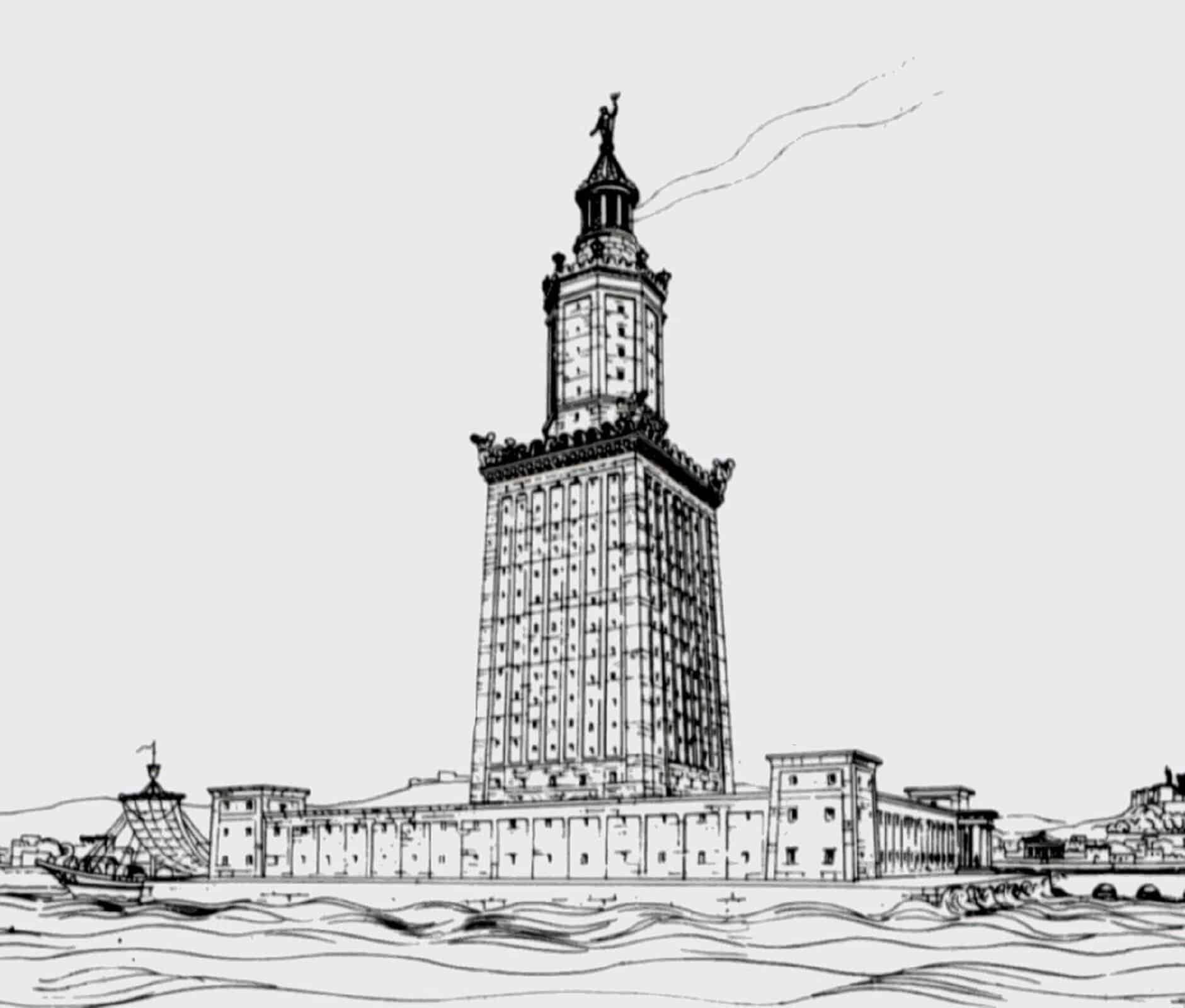 Der Leuchtturm von Pharos bei Alexandria Ägypten